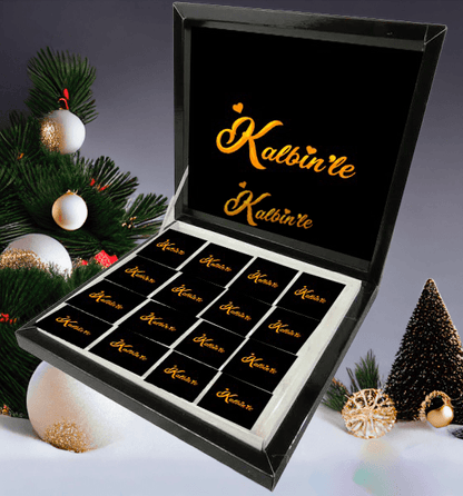 Weihnachtsschokolade - Spezielle Schokoladenschachtel mit Logo für Unternehmen